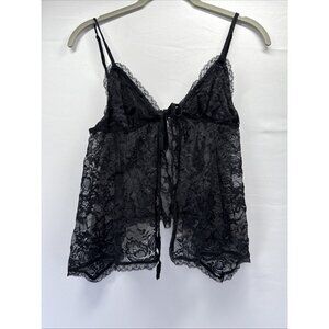Urban Outfitter Women's Lace Top Small Camisole Sexy Whimsigoth Sheer Adjustable